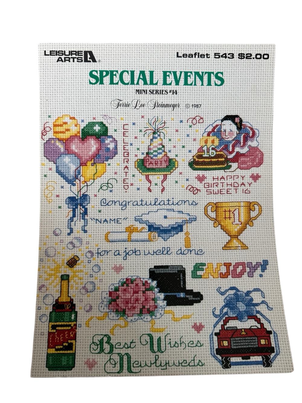 Vintage Special Events Mini Series #14 Cross Stitch Design Booklet Celebrations